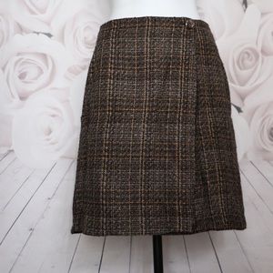 Brown wraparound skirt